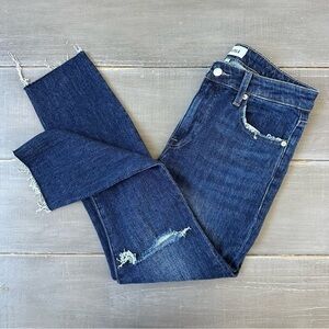 Pistola High Rise Essex Distressed Jeans Medium Wash Stretch Denim